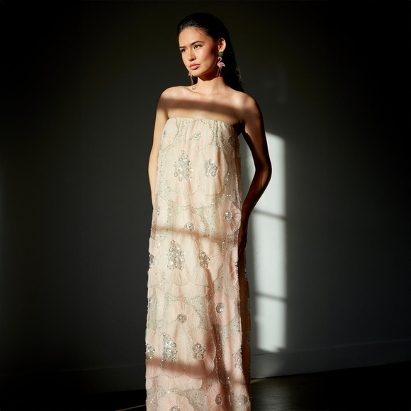 Helsi Dresses & Skirts - HELSI MARGOT Elegant Strapless Beaded Gown NWT SZ XL light pink READY TO SHIP